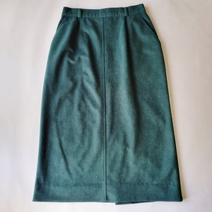 Country Suburbans Vintage Green Pencil Skirt Size 8